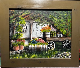 Painting of wagon